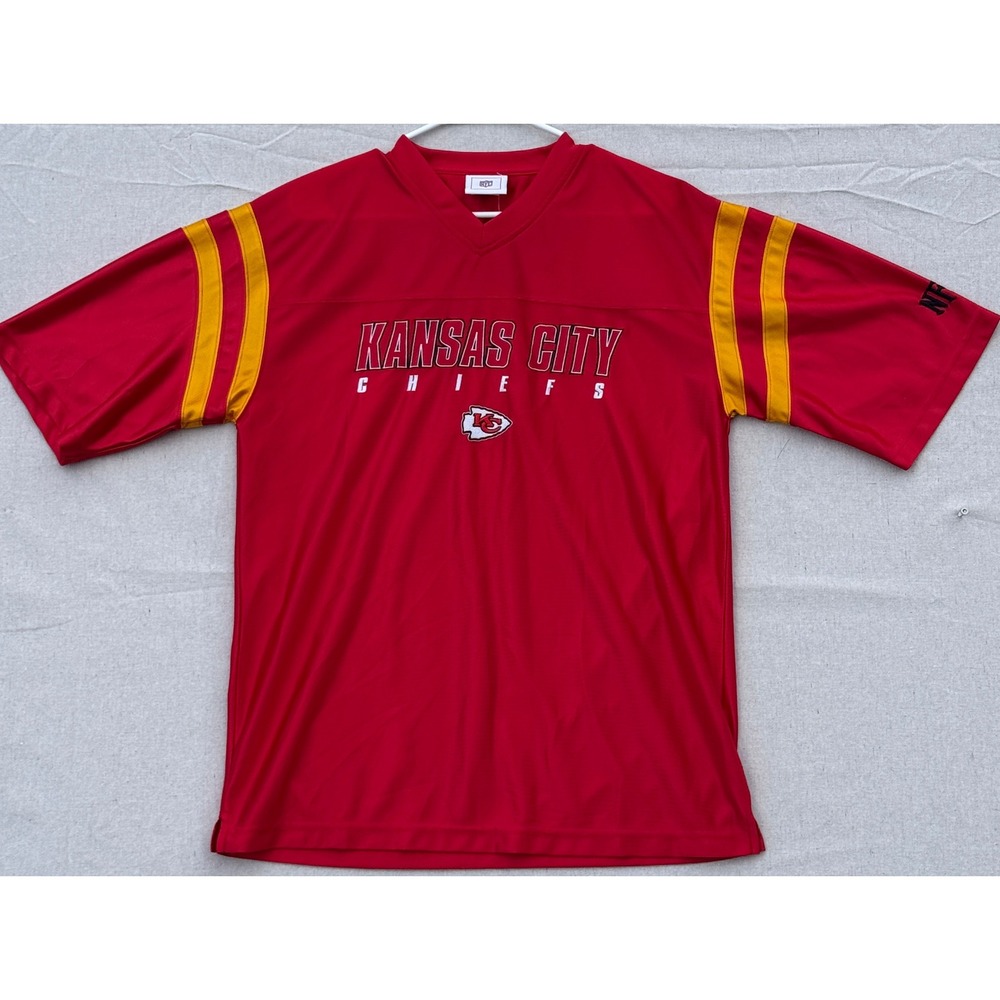 NFL Kansas City Chiefs Mens Red V-Neck Jersey Shirt Size M VF Imagewear
